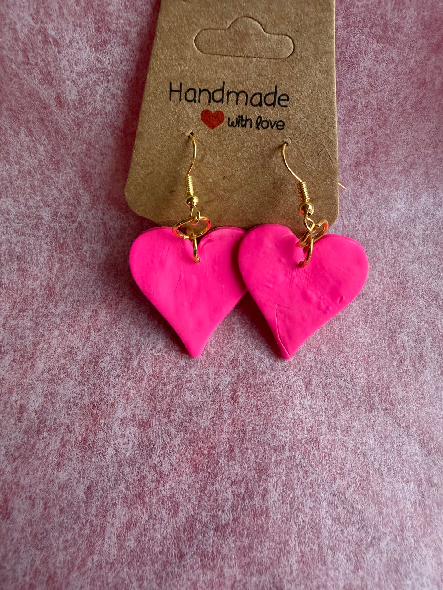 Pink Sweetheart Dangle Earrings