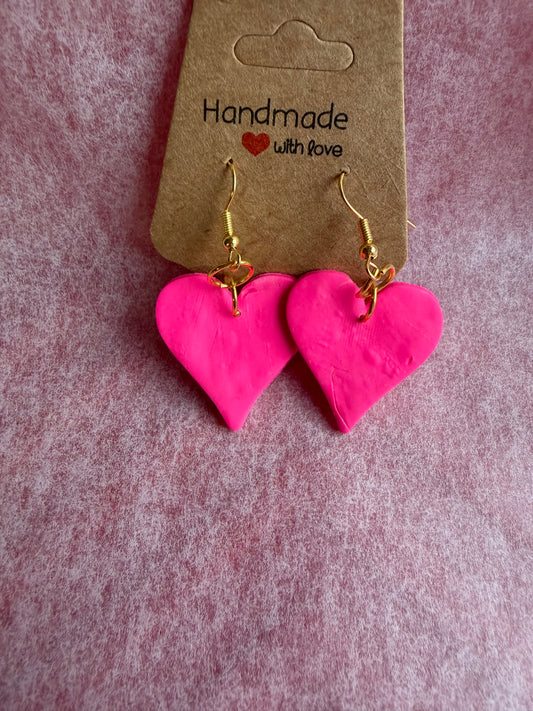 Pink Sweetheart Dangle Earrings