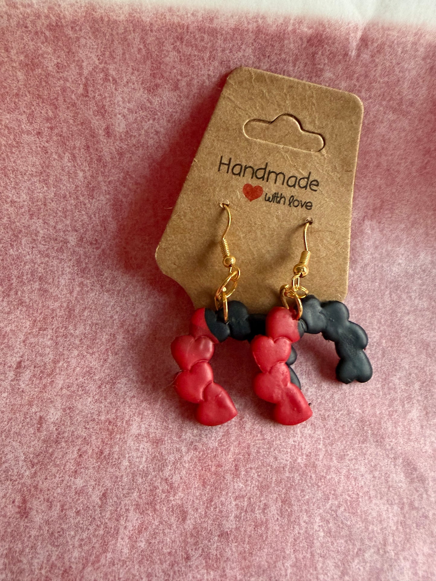Candy Heart Chain Earrings