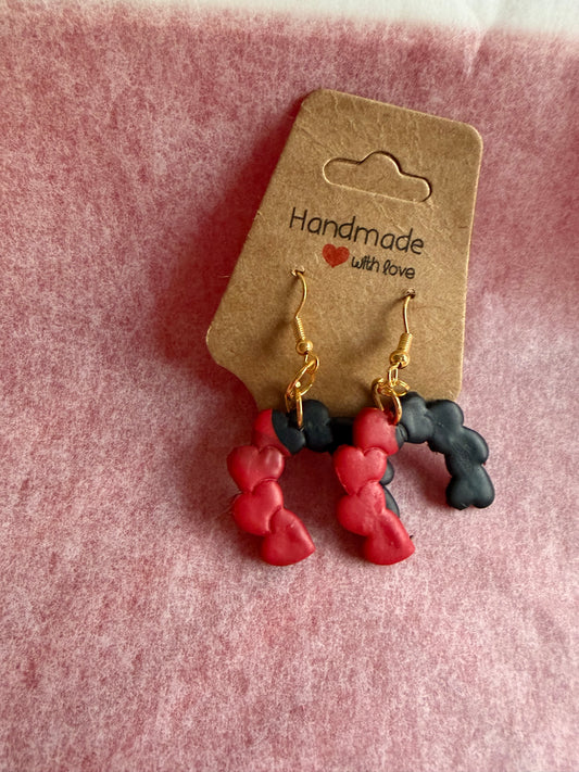 Candy Heart Chain Earrings